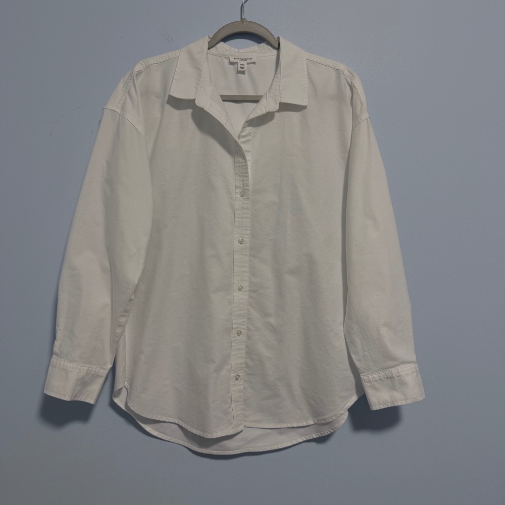 beachlunchlounge collection Women’s Long‎ Sleeve White Blouse Size L
